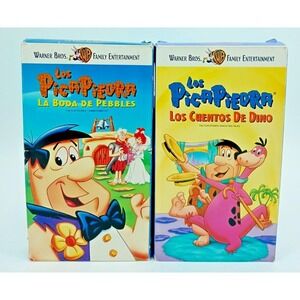 Lot of 4 VHS Tapes - Los Picapiedra sThe Flintstones John Goodman - Spanish NTSC